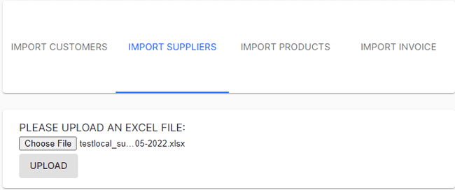 Finalbooks Import Suppliers by Excel