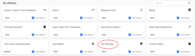 FinalBooks Add Inward Settings